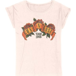 Guns N' Roses Appetite Tour 1988 Roses Dámské tričko světle růžová - RockTime.cz