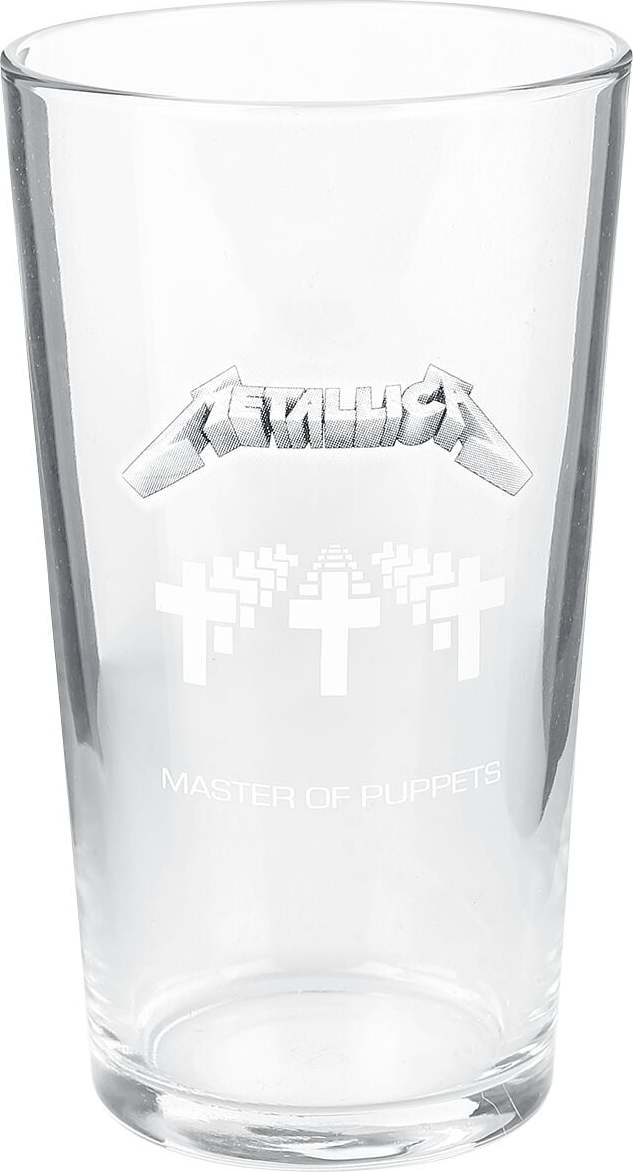 Metallica Master Of Puppets pivní sklenice transparentní - RockTime.cz