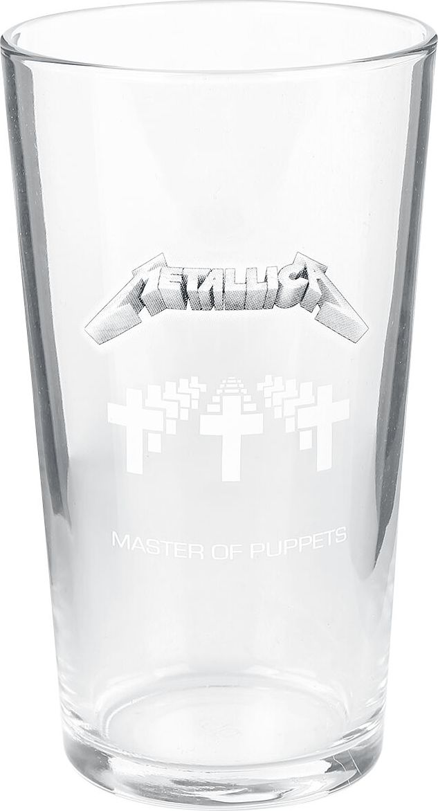 Metallica Master Of Puppets pivní sklenice transparentní - RockTime.cz
