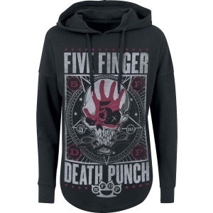 Five Finger Death Punch Star Skull Dámská mikina s kapucí černá/použitý vzhled