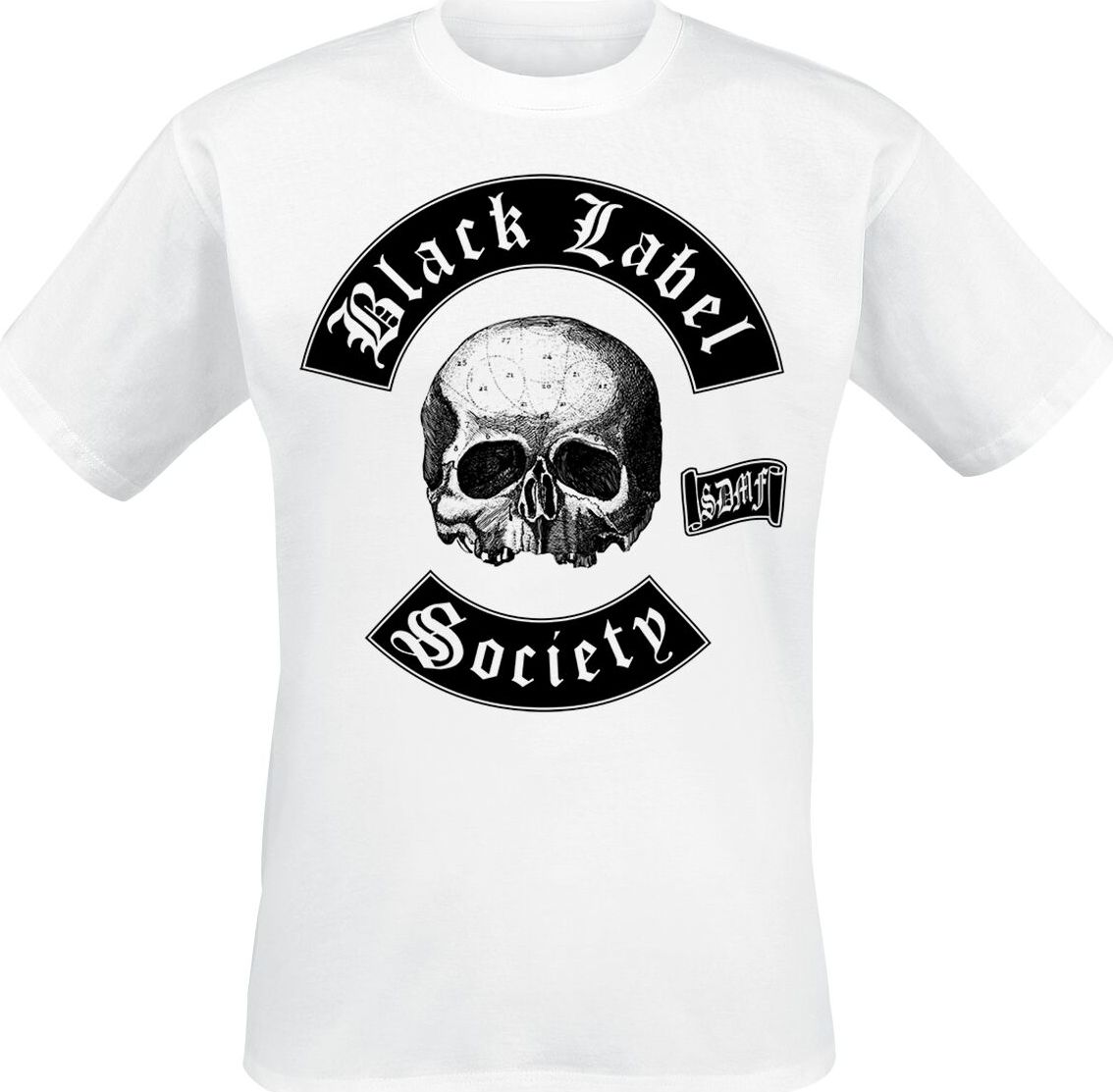 Black Label Society Skull Logo Tričko bílá - RockTime.cz