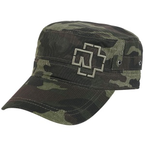 Rammstein Outline Logo Vojenská čepice maskáčová - RockTime.cz