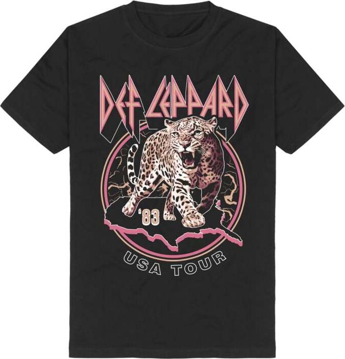 Def Leppard USA Tour 1983 Tričko černá - RockTime.cz