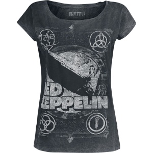 Led Zeppelin Shook Me Dámské tričko cerná/šedá