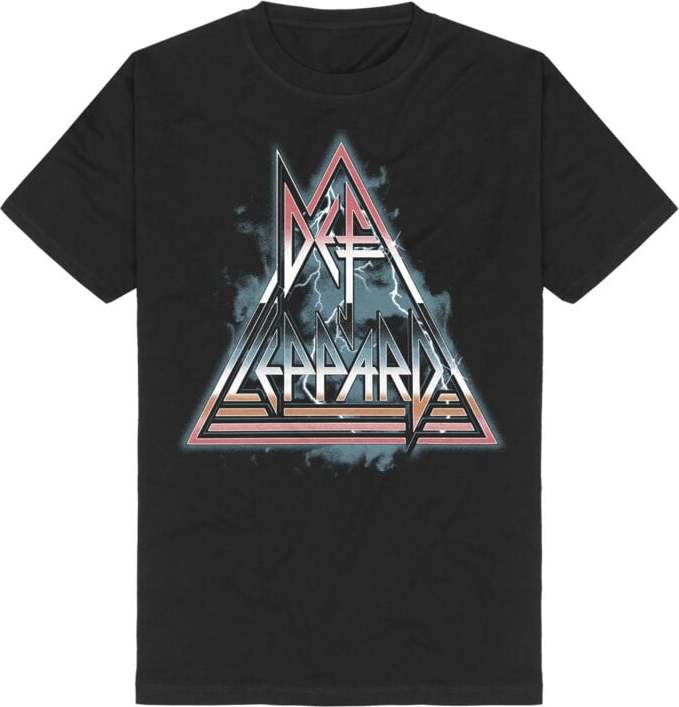 Def Leppard Triangle Logo Tričko černá - RockTime.cz