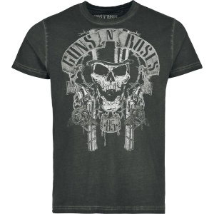 Guns N' Roses Top Hat Skull Tričko šedá
