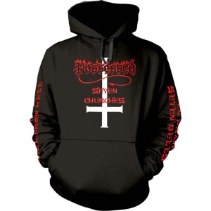 Possessed Seven Churches Mikina s kapucí černá