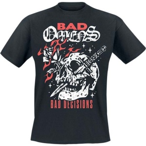 Bad Omens Bad Decision Skull With Knife Tričko černá