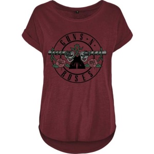Guns N' Roses Drawn Bullet Logo Dámské tričko červená - RockTime.cz