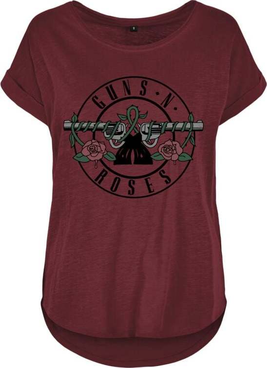 Guns N' Roses Drawn Bullet Logo Dámské tričko červená - RockTime.cz