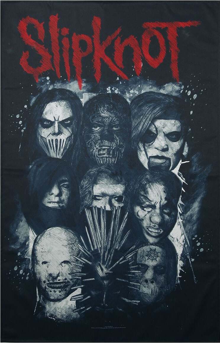 Slipknot Masks Textilní plakát vícebarevný - RockTime.cz Slipknot Masks Textilní plakát vícebarevný - RockTime.cz