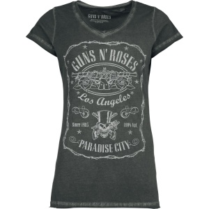 Guns N' Roses Paradise City Label Dámské tričko šedá - RockTime.cz