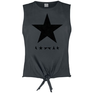 David Bowie Amplified Collection - Black Star Dámský top charcoal