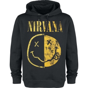 Nirvana Amplified Collection - Spliced Smiley Mikina s kapucí černá - RockTime.cz