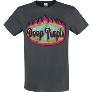 Deep Purple Flames Tričko charcoal
