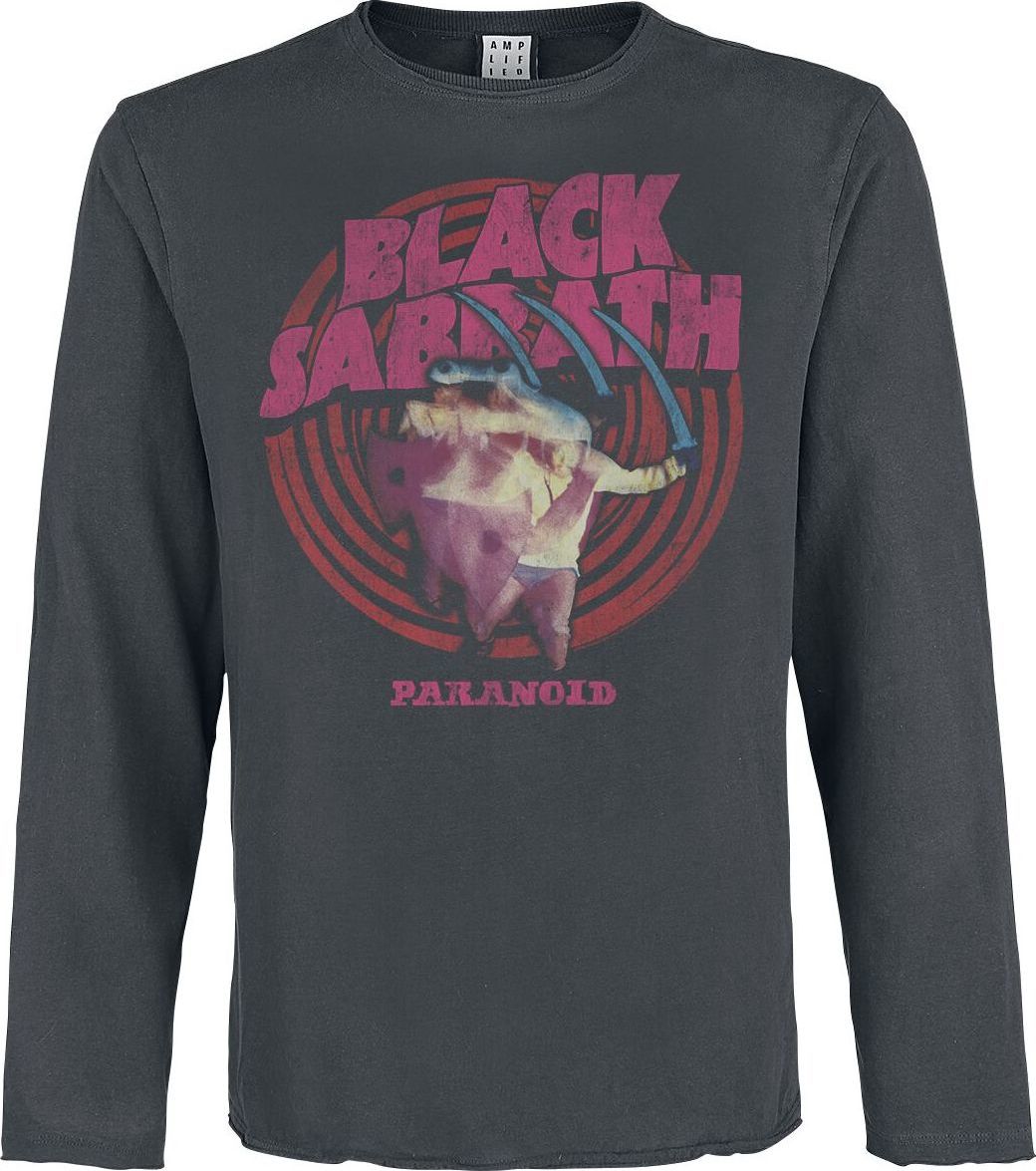 Black Sabbath Amplified Collection - Paranoid Tričko s dlouhým rukávem charcoal - RockTime.cz Black Sabbath Amplified Collection - Paranoid Tričko s dlouhým rukávem charcoal - RockTime.cz
