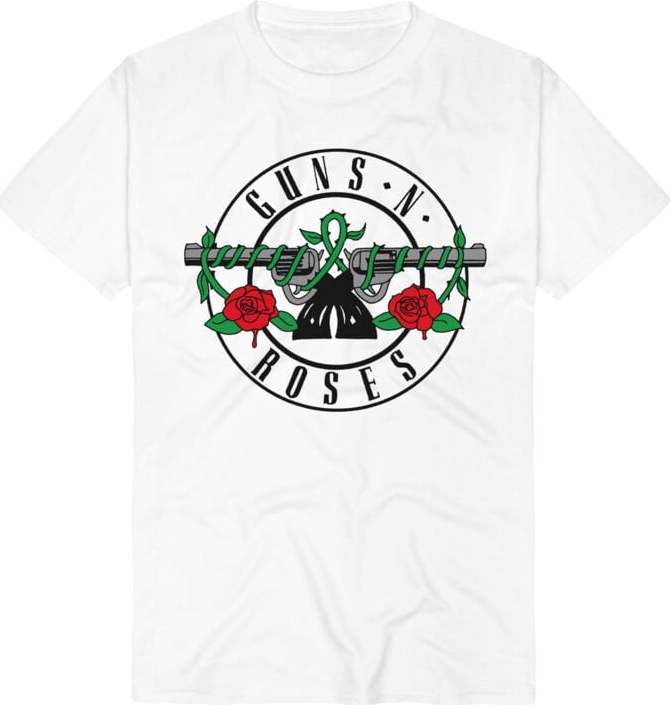 Guns N' Roses Drawn Bullet Logo Tričko bílá - RockTime.cz