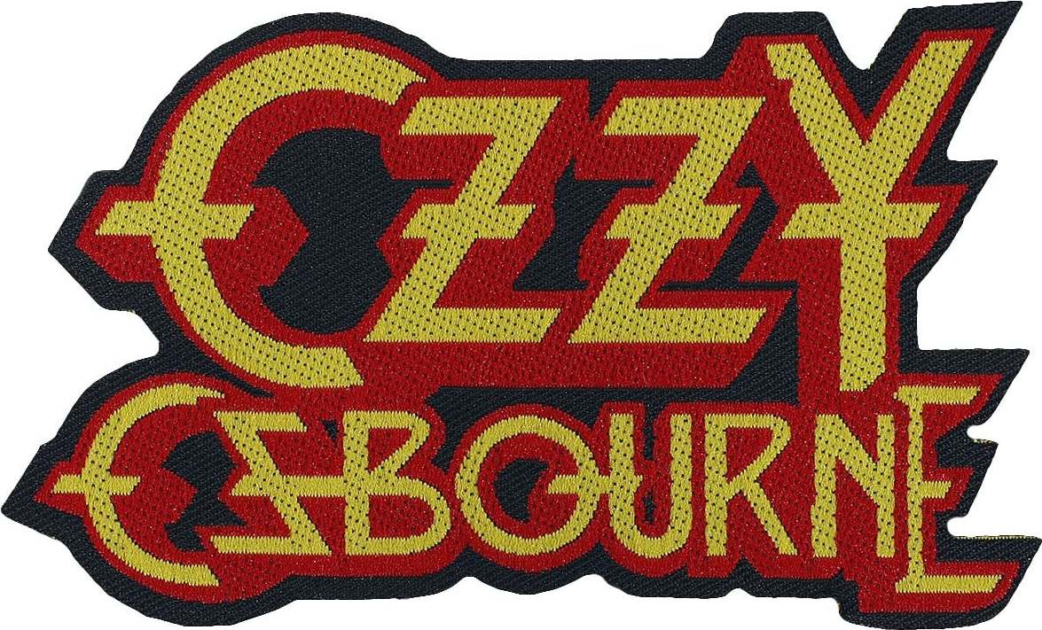 Ozzy Osbourne Logo Cut Out nášivka cervená/oranžová - RockTime.cz