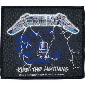 Metallica Ride The Lightning nášivka cerná/modrá/bílá