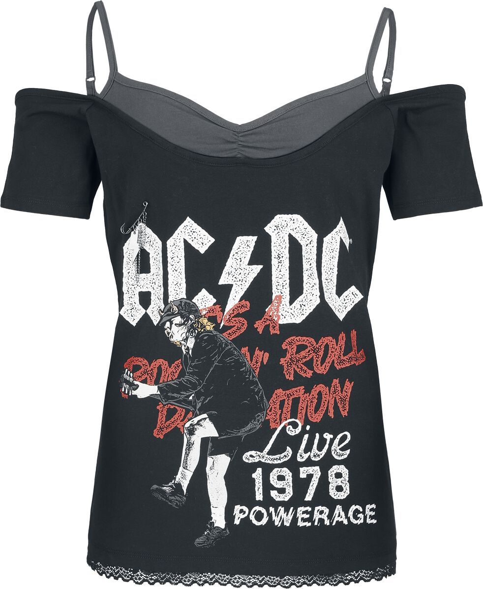 AC/DC EMP Signature Collection Dámské tričko cerná/šedá - RockTime.cz