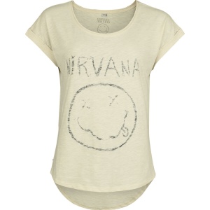 Nirvana Smiley Dámské tričko písková - RockTime.cz