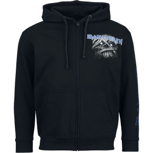 Iron Maiden Square Chain Mikina s kapucí na zip černá