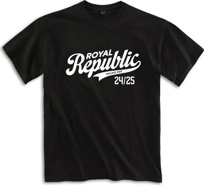 Royal Republic Baseball Logo Tričko černá - RockTime.cz Royal Republic Baseball Logo Tričko černá - RockTime.cz