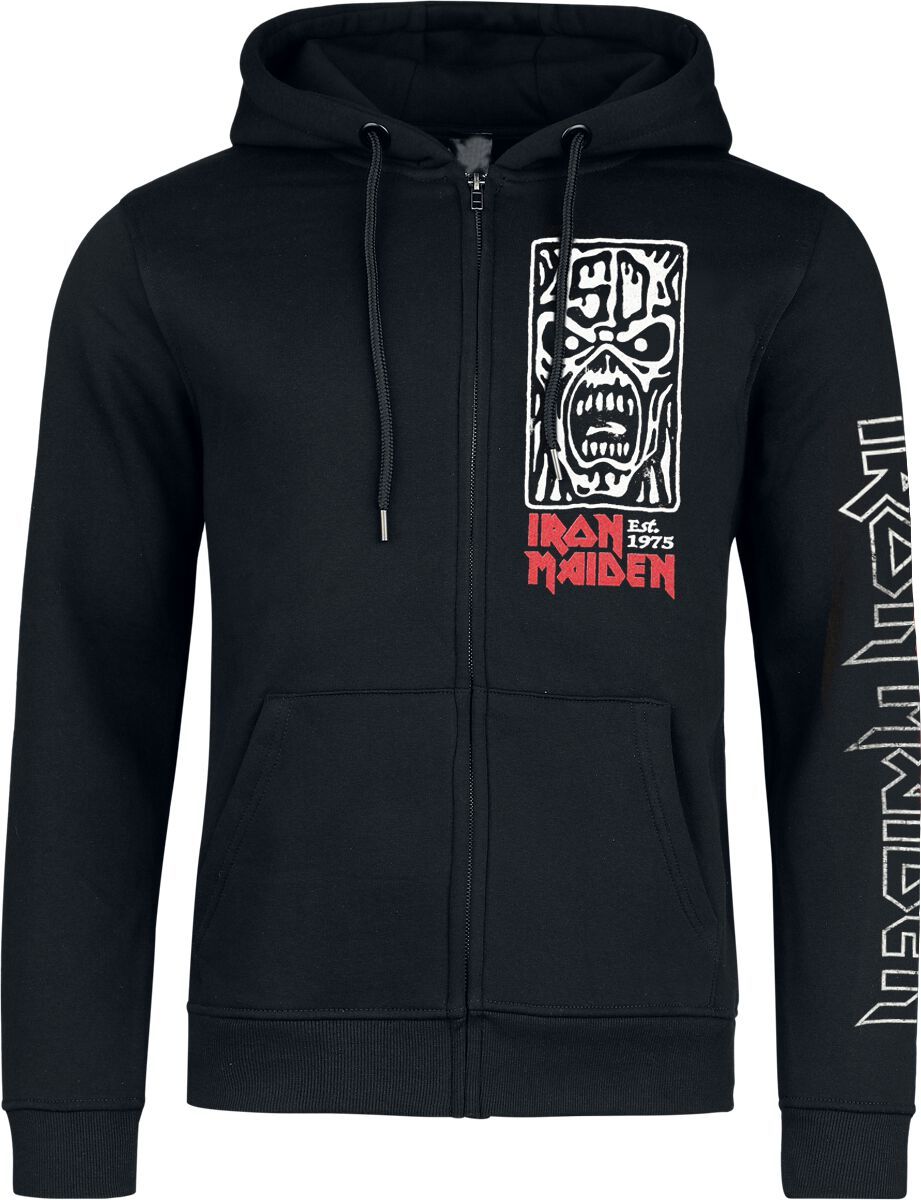 Iron Maiden Portrait Scream Mikina s kapucí na zip černá - RockTime.cz