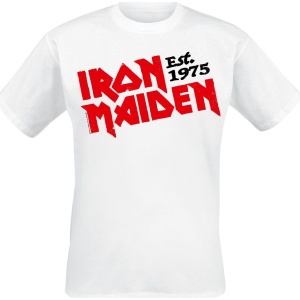 Iron Maiden Est. 1975 Tričko bílá - RockTime.cz