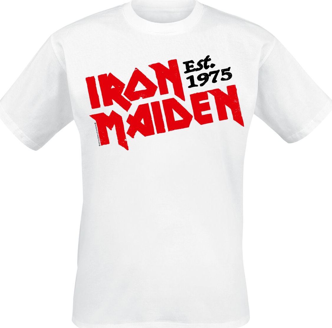 Iron Maiden Est. 1975 Tričko bílá - RockTime.cz