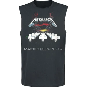 Metallica Amplified Collection - Master Of Puppets Tank top charcoal - RockTime.cz