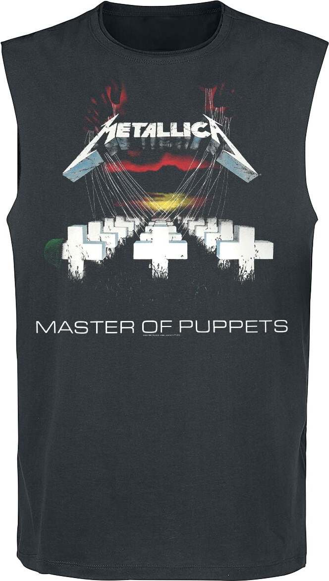 Metallica Amplified Collection - Master Of Puppets Tank top charcoal - RockTime.cz