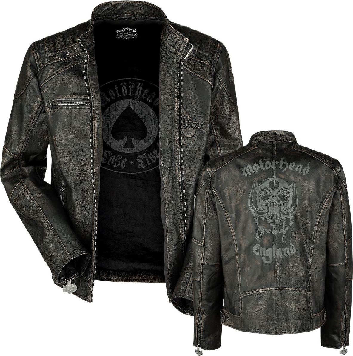 Motörhead England Kožená bunda černá - RockTime.cz Motörhead England Kožená bunda černá - RockTime.cz