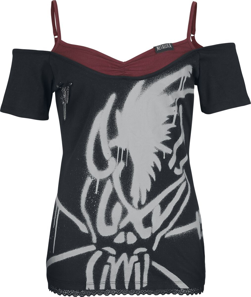 Metallica EMP Signature Collection Dámské tričko černá / tmavě červená - RockTime.cz