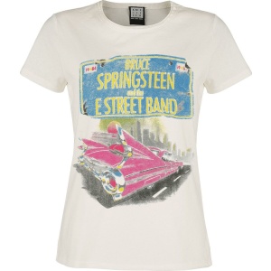 Bruce Springsteen Pink Cadi Dámské tričko šedobílá