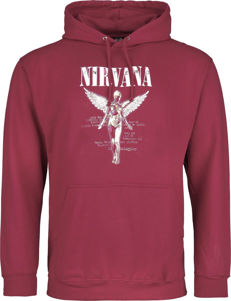 Nirvana In Utero Mikina s kapucí tmavě červená - RockTime.cz