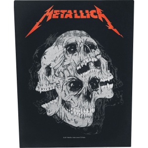 Metallica Skulls nášivka na záda cerná/cervená/šedá - RockTime.cz