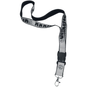 Rammstein Klassik Šňůrka na klíče cerná/bílá - RockTime.cz