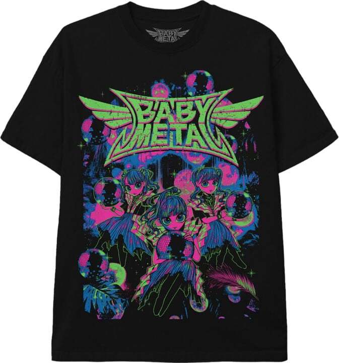 Babymetal Neon Logo Tričko černá - RockTime.cz
