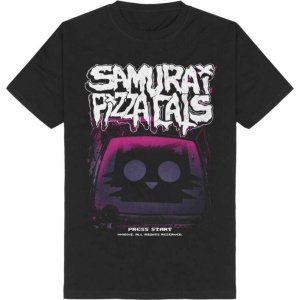 Samurai Pizza Cats Press Start Cover Tričko černá