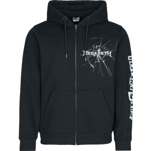 Megadeth Don't Care Flames Mikina s kapucí na zip černá