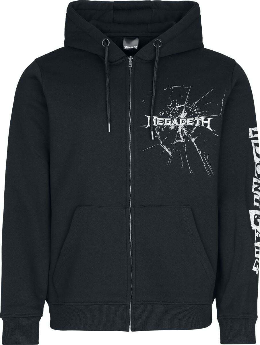 Megadeth Don't Care Flames Mikina s kapucí na zip černá - RockTime.cz