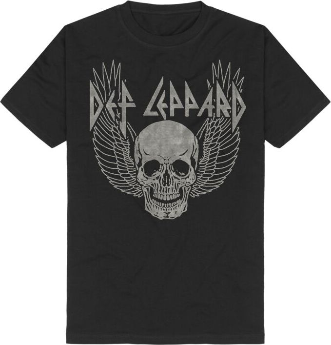 Def Leppard Winged Skull Tričko černá - RockTime.cz