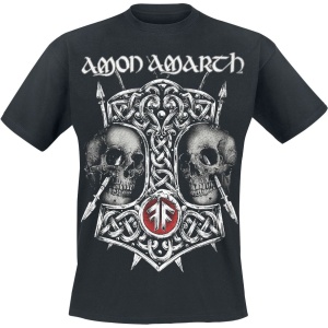 Amon Amarth Hammer & Skulls Tričko černá