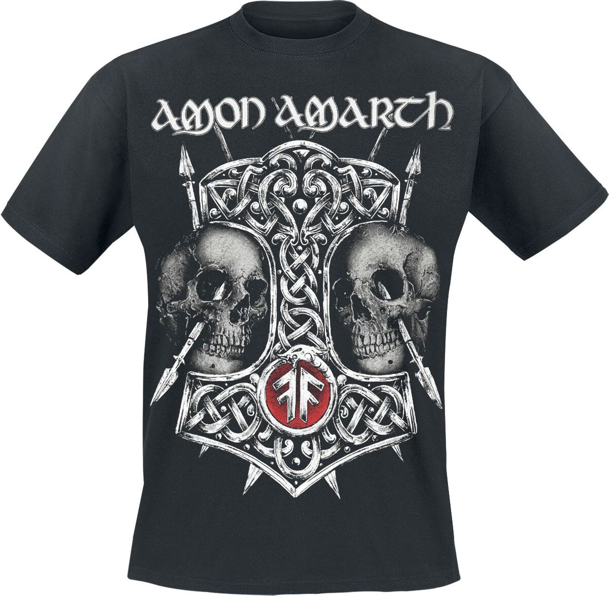 Amon Amarth Hammer & Skulls Tričko černá - RockTime.cz