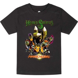 Heavysaurus Metal-Kids - Pommesgabel detské tricko černá