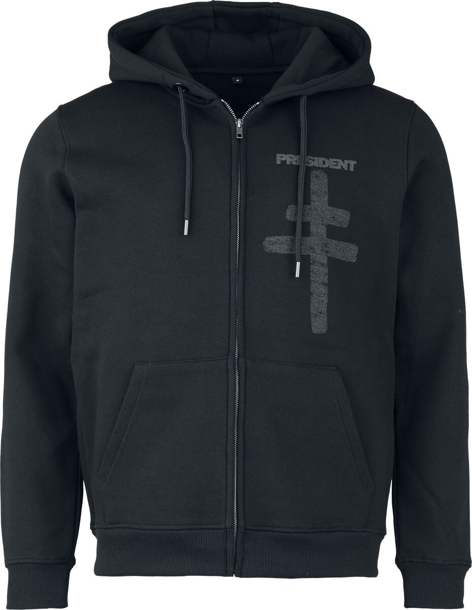 President Rage Mikina s kapucí na zip černá - RockTime.cz