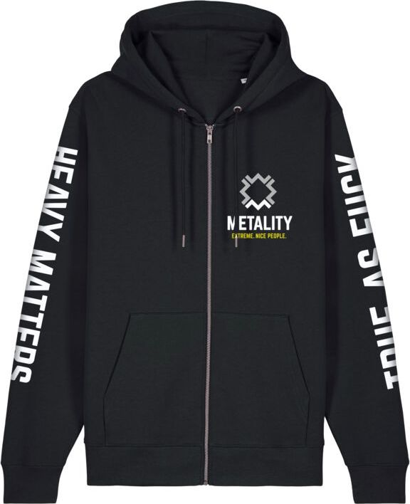 Metality Herren Zipper Mikina s kapucí na zip černá - RockTime.cz