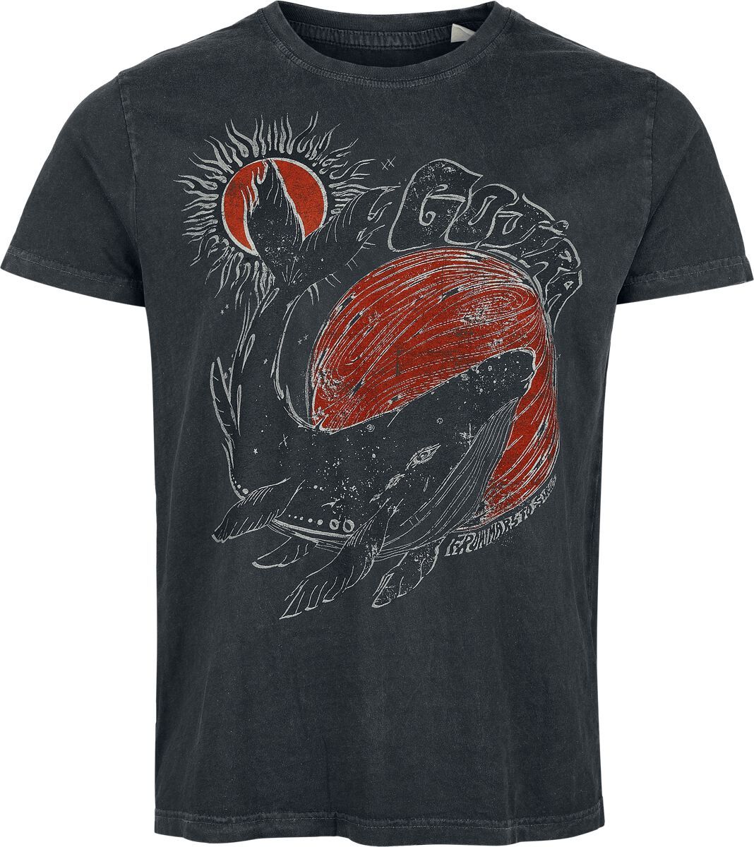 Gojira Whale Sun Moon Tričko tmavě šedá - RockTime.cz