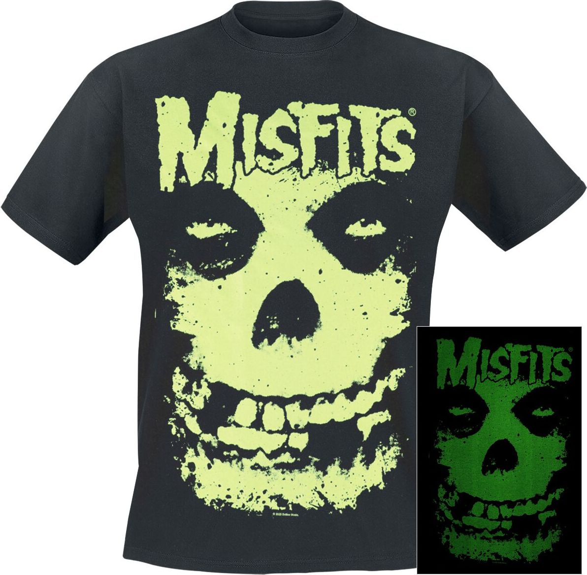 Misfits Splat Art - Glow In The Dark Tričko černá - RockTime.cz